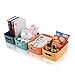 HERYEBING Cajas de Almacenamiento Plastico, Juego de 4 Alta Capacidad Cesta de Almacenamiento, Cesta de Plástico con Asas para Baño, Salón, Cocina,Dormitorio 30x20x12 cm