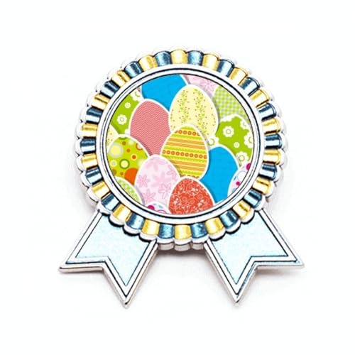 Broche œuf coloré de Pâques en métal taille M pour tenue festive