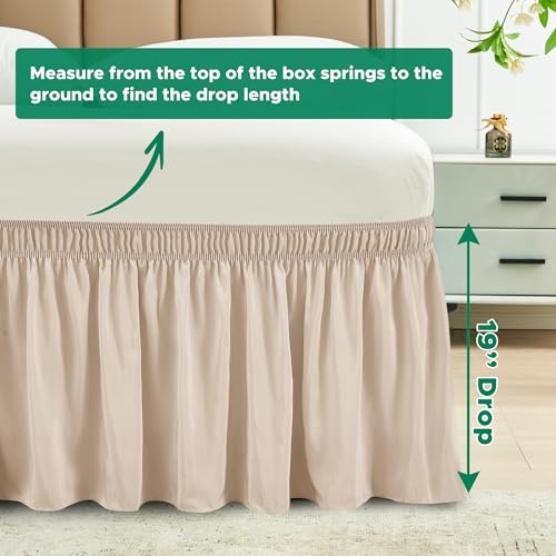 image for Biscaynebay Wrap Around Bed Skirts for Queen Beds 19