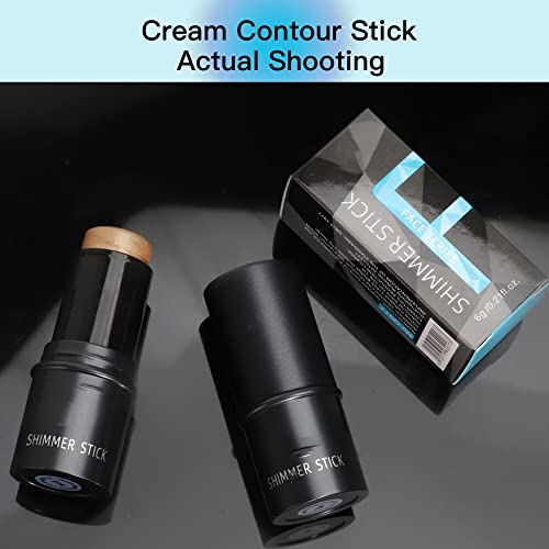 3 Pcs Cream Contour Sticks, Shades With Highlighter & Shadow & Blush, Shimmer Cream Powder Waterproof And Long-Lasting Face Cosmetics, Non-Greasy Face Brightens & Blush Sticks. #TOP6