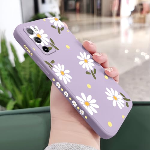 LEECG for Samsung Galaxy S20 FE Case, Flower Pattern Soft Silicone Microfiber Lining Side Creative Design for Samsung S20 FE Phone Cover, Daisy Purple by LEECG - Used condition - Image 2