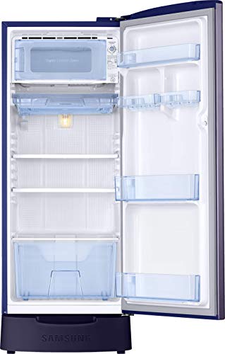 Image of Samsung 192 L 3 Star Direct-Cool Single Door Refrigerator Appliance (RR20T282YUT /NL, Pebble Blue, Base Stand with Drawer, 2022 Model)