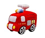 BABOLI Soft Fire Engine Stuffed Special Vehicle Plush Fire Truck Cuddly Rescue Vehicle Toy Sweet Gifts for Kids Present for Birthday or Stuff Collection 10 Inches (Fire Engine)