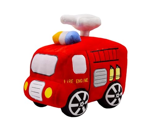 BABOLI Soft Fire Engine Stuffed Special Vehicle Plush Fire Truck