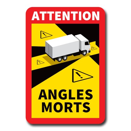 Sticker angles morts camion adhésif pour éliminer les angles morts des poids lourds