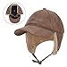 Women Winter Waterproof Earflap Trapper Hats Hunting Ski Hat Sherpa Baseball Cap Ear Flap Fashion Cap Aviator Hat Brown