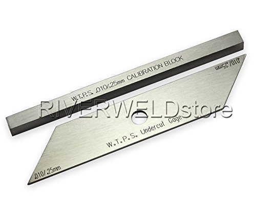 RIVERWELD Welding Gauge Two-piece Rod with Undercut Gage & Calibration Block