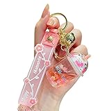 HSYHERE Girls Women Creative Cute Happy Fortune Cat Milk Tea Bubble Tea Cup Help Relax Lucky Keychai