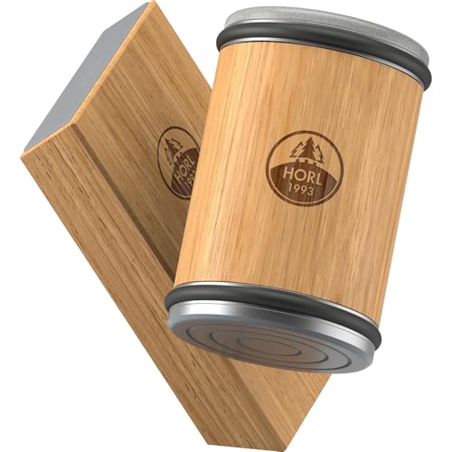 Rodillo afilador HORL2 roble - Afilador para cuchillos de cocina y para un filo extremo - rodillo afilador para cuchillos con soporte magnético con ángulos de 15 y 20 grados