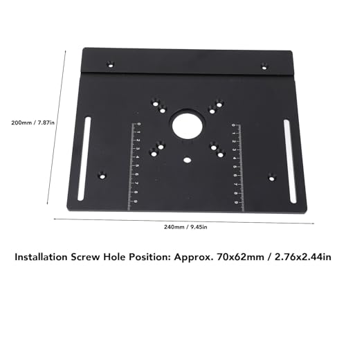 Ejoyous Router Lift, Frästisch für Oberfräsen Oberfräsentisch Frästisch-Einlegeplatten mit 51mm Hubhöhe Aluminiumlegierung Edelstahlstützen für 64-66mm Motoren