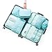 Packing Cubes - 8 Set Travel Packing Cubes-by Evatex, with Waterproof Shoe Bag, cosmetic bag, diaper bag, Laundry Bag (Blue)