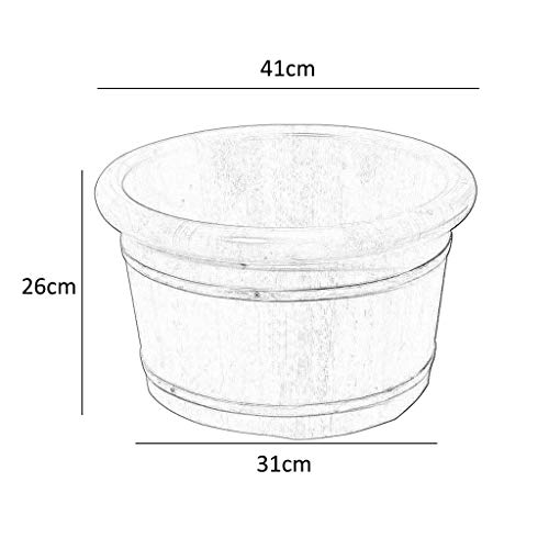 Cubeta de sauna de madera artesanal para spa y pies miniatura 3