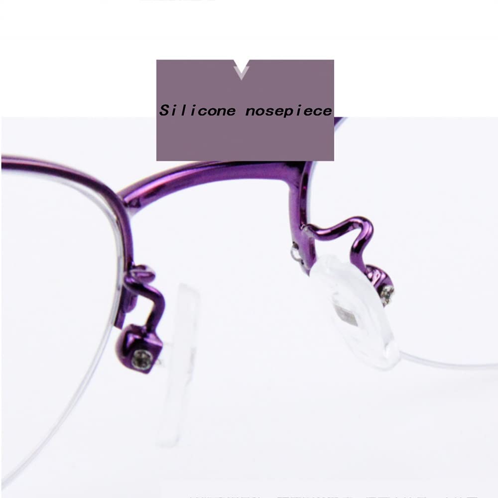 Oval Gafas De Lectura Mujeres，Progresivas Multifoco Lentes De Lectura，Moda Ligero Gafas De Lectura Púrpura 1.0 (Color : Red, Size : +1.0)