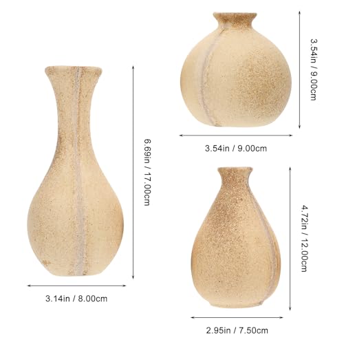 Jarrones de plástico marrón para bricolaje y decoración del salón 3