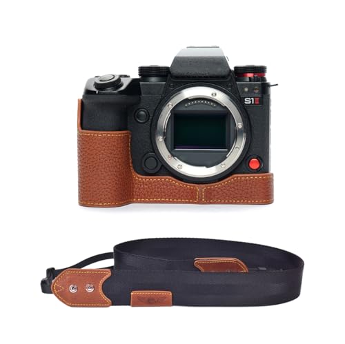 TP Original Panasonic S1ii S1R2 S12 ��p �n���h���C�h+R�J�����X�g���b�v �{�v �{�f�B�P�[�X �n�[�t�J�����P�[�X �o�b�O �J�o�[ �d�r�����֗� ��ʊJ�� ���� ��p�Ή��J�����J�o�[ (�Ԓ��F)