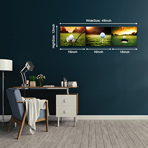 Canvas Wall Art Decor Golf Posters Sport Canvas Painting Artwork Prints Home Decorations Picture For Gym Home Office Wall Decor Framed Ready To Hang(12"X16"X3Pcs) #TOP6