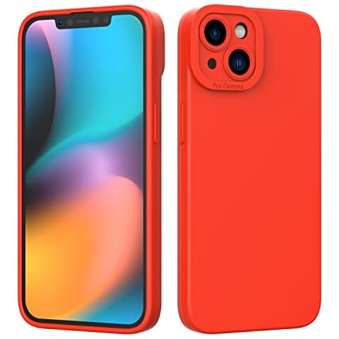 anccer Compatible with iPhone 14 Case, Shockproof Silicone Case, Slim Phone Case, Anti-Scratch, Full Body Protective Cover (Red, iPhone 14) Cover