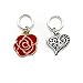 Rose + Filigree Heart Valentine Stitch Markers for Knitting | Handmade by Pretty Warm Designs Gift for Valentine's Day