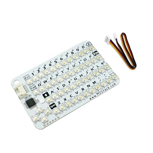 M5Stack 公式 CardKB v1.1 ミニ 50キー QWERTY キーボード ユニット ATMega8A MCU I2C RGB LED搭載 UIFlow対応プログラマブル MEGA8A M5Stack用キーボード 小型 IoT入力デバイス ESP32入力装置 日本語説明書付き