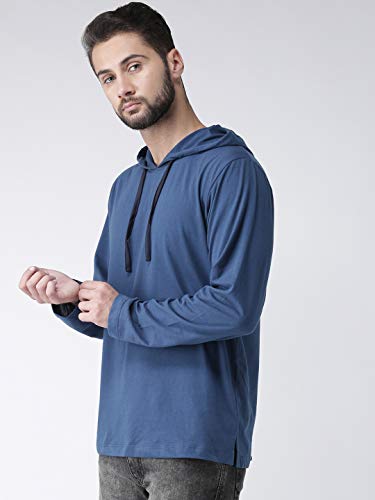 Image of Kalt Men's Cotton Blend Hooded Neck, Zipper and Round Neck Hoodie