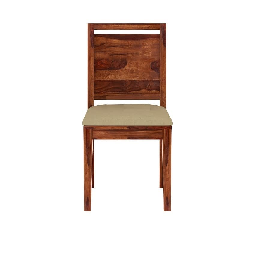 Image of Varsha Furniture Solid Sheesham Wood Dining Chair for Dining Room Set of 2 | Wooden Study Chairs | Multipurpose Chair (Honey Finish)