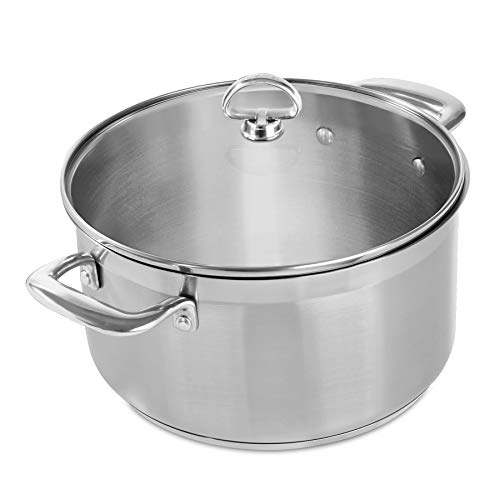Chantal Induction 21 Steel Casserole With Glass Tempered Lid (6-Quart) #TOP4