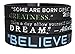 11thGear 3 Pulseras De Silicona Cita Positiva Motivacional - Believe Dream Greatness