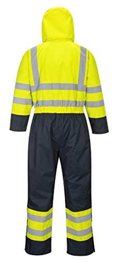 Portwest S485 Ostrzegawczy Kontrastowy Ocieplany Kombinezon, Żółty/Czarny, Rozmiarowy M