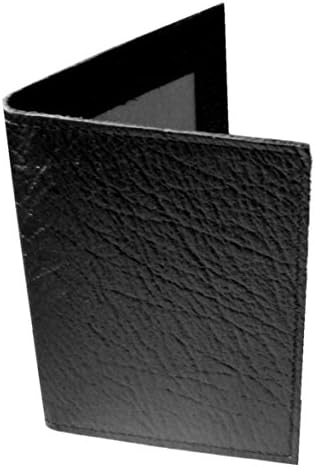 Leather Bus Pass Holder, Oyster Card, ID Cover, Photo ID Window (Double Black)