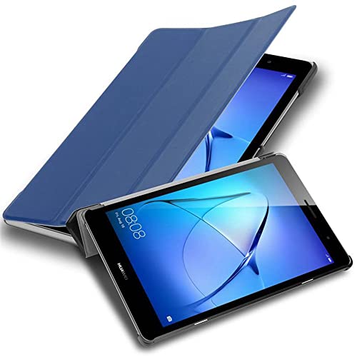 Cadorabo Funda Tableta para Huawei MediaPad T3 8 (8.0' Zoll) in Azul Oscuro Jersey – Cubierta...