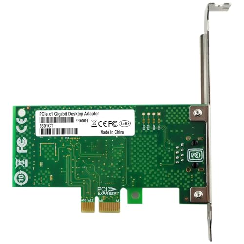 9301CT para chipset 82574L EXPI9301CT Tarjeta de Red Gigabit Ethernet para escritorio PCI Express X1 10/100/1000 Mbps miniatura 3