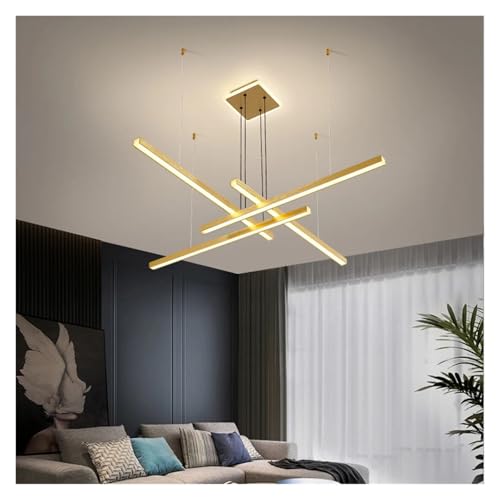 Lustre LED moderne et suspension scandinave linéaire pour salon