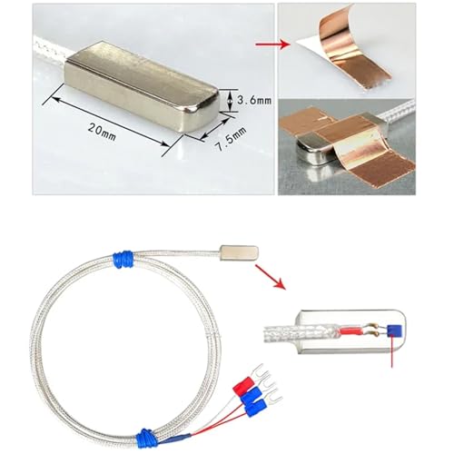 Sensor PT100 de acero inoxidable y cable blindado de 10m de alta resistencia 2