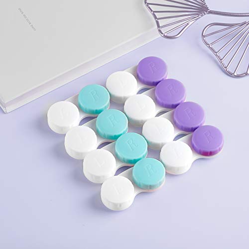 image for QVVQ 12PCS Contact Lens Case, Contact Lens Box Left/Right Eyes Holder 