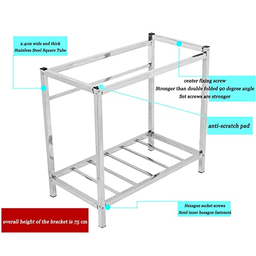 Stainless Steel Utility Sink, Single Bowl Commercial Kitchen Sink With Drainer Shelves, Restaurant Stand Sink For Garage, Laundry Room - Washing Hand Basin W/Workbench #TOP6