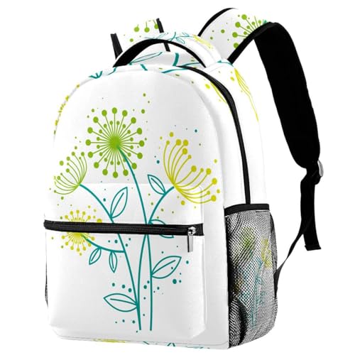 Sac à dos pissenlit dessiné à la main multicolore pour femmes et ados