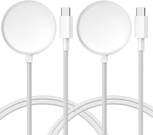 Ginffaa - Cargador de reloj compatible con Google Pixel Watch, USB C Pixel Watch, base de carga inalámbrica, tipo magnético, cable de carga,