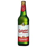 Pfandart: Mehrweg Budweiser Budvar Premium Lager Bier aus Tschechien - 5 x 0,5 Liter inkl. Pfand MEHRWEG