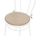 Cuscino Sedia Pois Cuori Rotondo Morbido Coprisedia Laccetti Universale Lavabile Mod.DALIA56 BEIGE