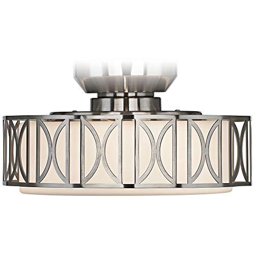 Deco Brushed Nickel Finish Pull Chain Ceiling Fan Light Kit