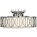 Deco Brushed Nickel Finish Pull Chain Ceiling Fan Light Kit
