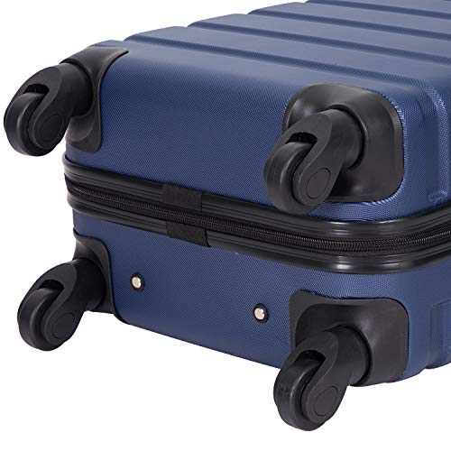 Wrangler Hardside Carry-On Spinner Luggage, Navy Blue, 20-Inch #TOP5