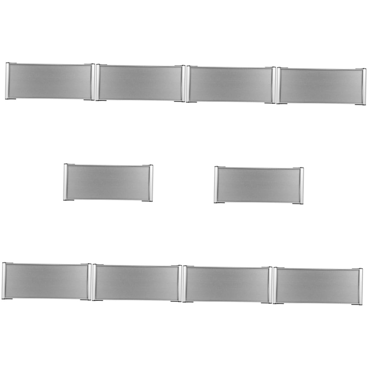 10piezas Placa De Nombre Aluminio Para Oficina Letrero Metálico Personalizable Para Puerta Signo De Identificación De Departamento Para Decoración De Espacios De Trabajo