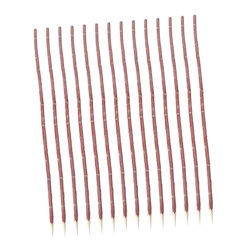 POPETPOP Barbecue BBQ Meat Forks BBQ Skewers 100pcs Wooden Barbecue Sticks Grill Tools for Home Outdoor Cooking