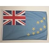 AZ FLAG Bandera de Tuvalu 90x60cm Uso Exterior - Bandera TUVALUONA 60 x 90 cm Anillos