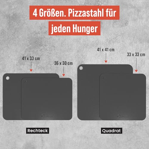 Chef Pomodoro Pizza Steel, 14 x 12 Inch, 6.35 mm | With...