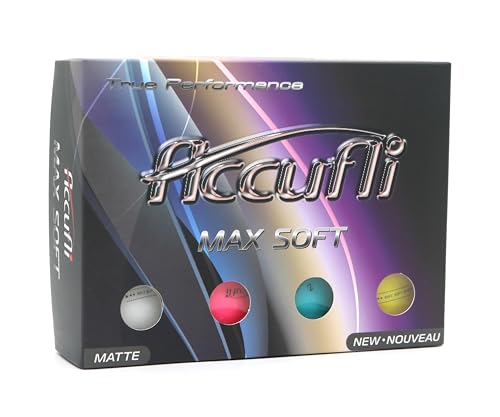 ACCUFLI Max Soft Golf Balls (Matte Aoorted 12PK)