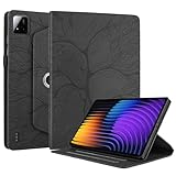 Succtopy Hülle für Xiaomi Pad 7/Pad 7 Pro 11.2 Zoll 2024 PU Leder 360°Drehbar Multi-Winkel Schutzhülle mit Standfunktion & Stifthalter für Xiaomi Pad 7/Pad 7 Pro 2024 11.2 Zoll Schwarz