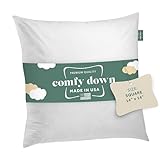 ComfyDown 95% Feather 5% Down, 14 X 14 Square Decorative Pillow Insert, Sham Stuffer - Made in USA