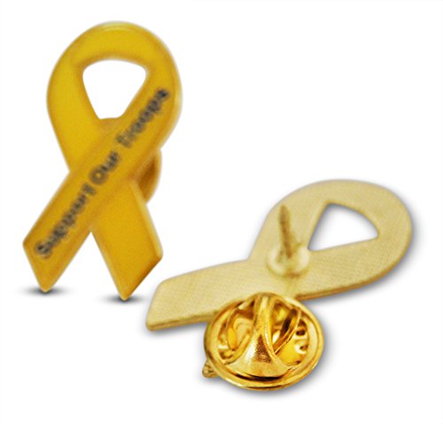 Novel Merk 5-Piece Support Our Troops Patriotic Ribbon Lapel Or Hat Pin &Tie Tack Set With Clutch Back #TOP6
